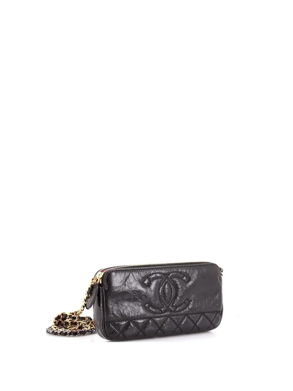 Chanel Cc Double Zip Clutch With Chain #343066C26B
